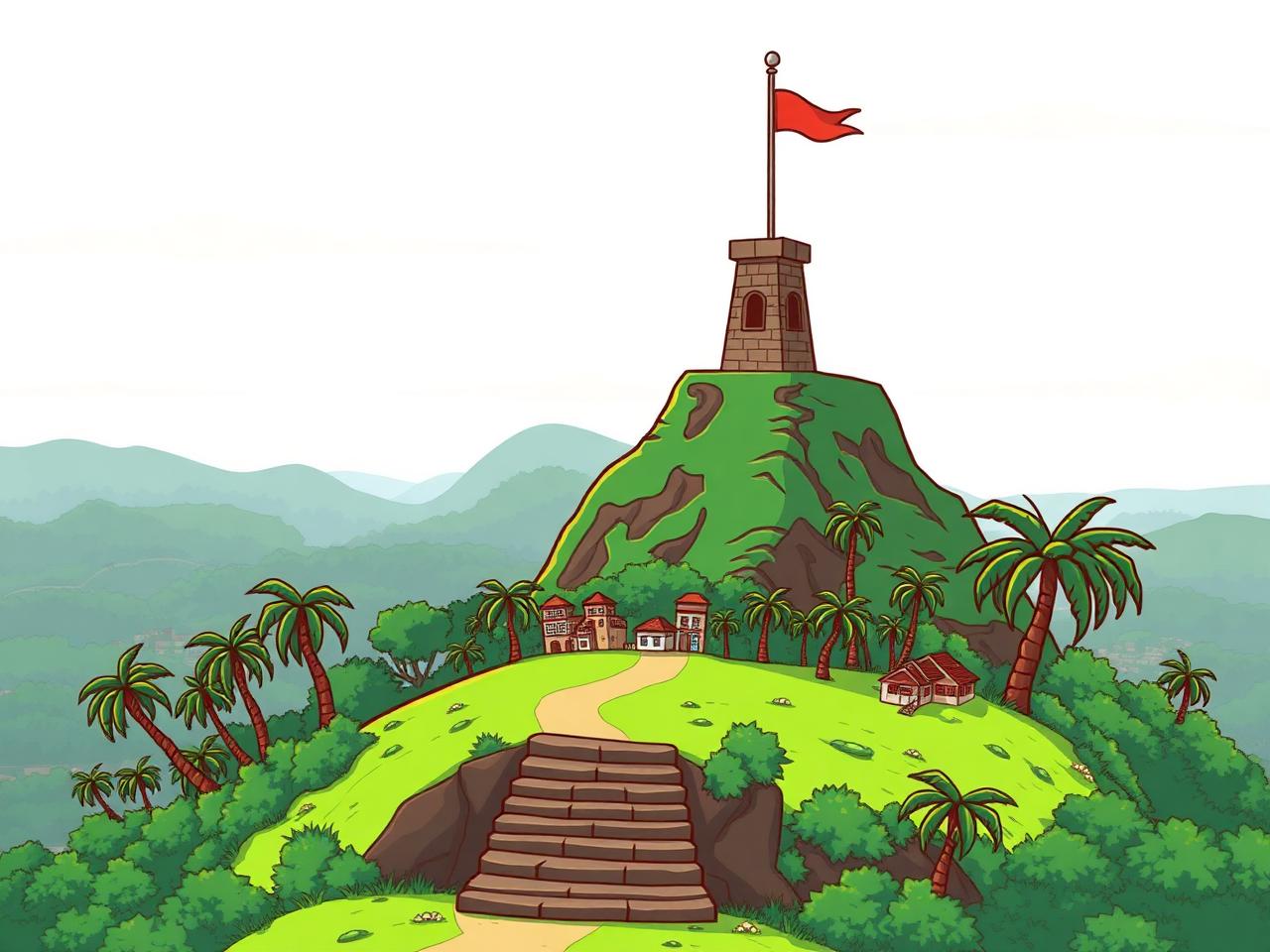 Ilustración de la Loma de Bolívar en Cúcuta